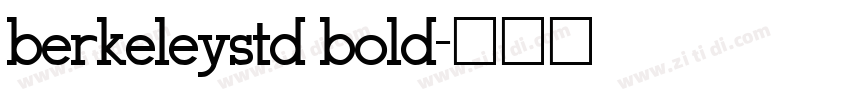 berkeleystd bold字体转换